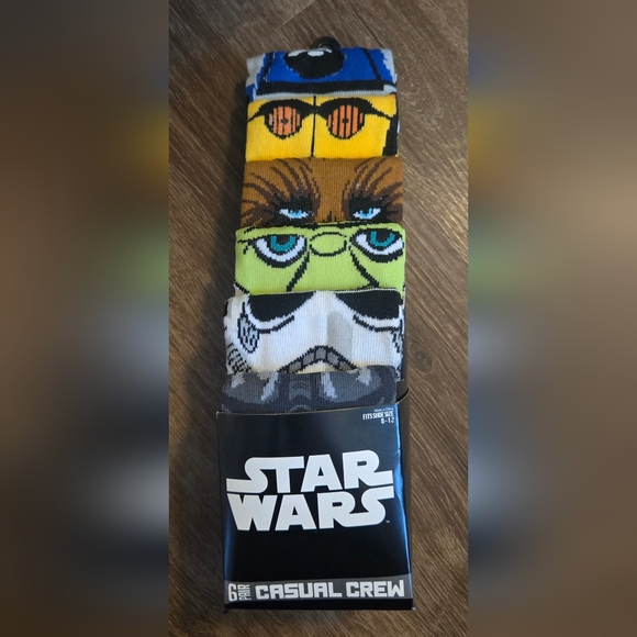 Star Wars Casual Crew Socks. NWT. Fits Shoe Sizes 8-12. - Picture 2 of 3